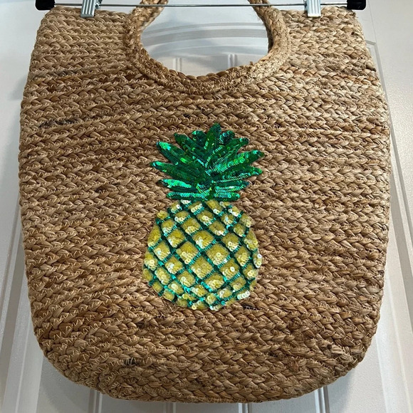 Jute Large Sequined Pineapple Crossbody Handbag. OS. NWOT. - Picture 5 of 10